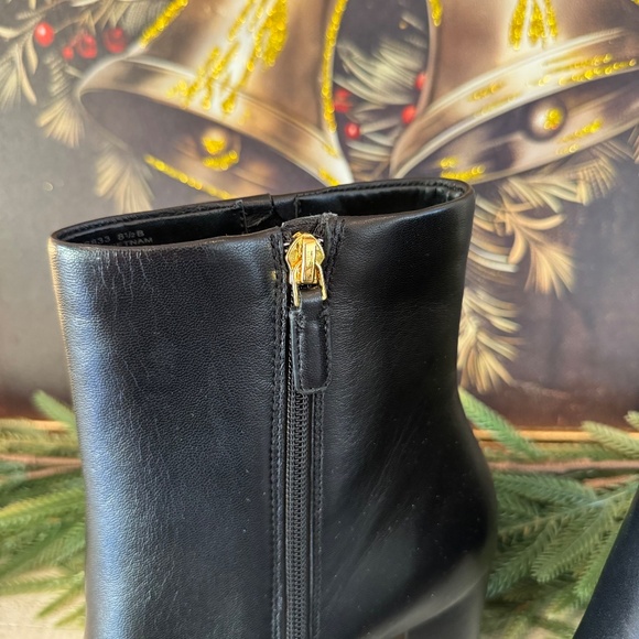 Cole Haan Chrystie Square Toe Bootie 75mm in Black Leather (Grand 360) - Picture 5 of 10